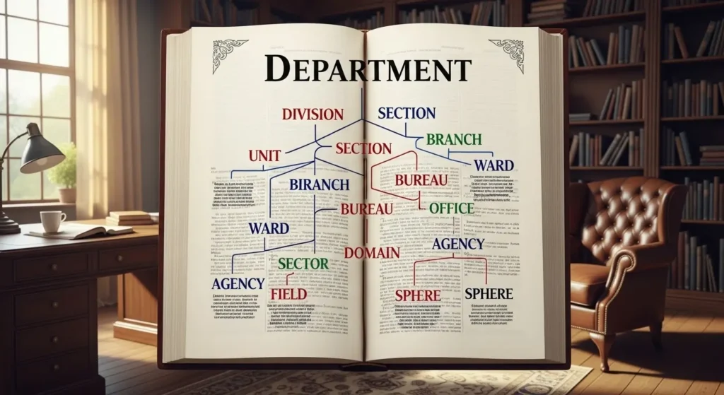 synonyms for department