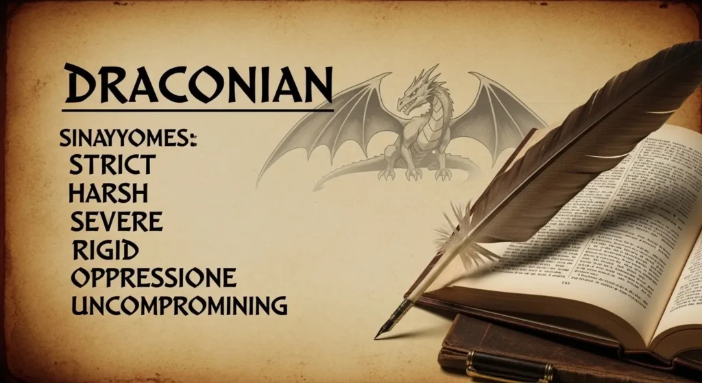 synonyms for draconian