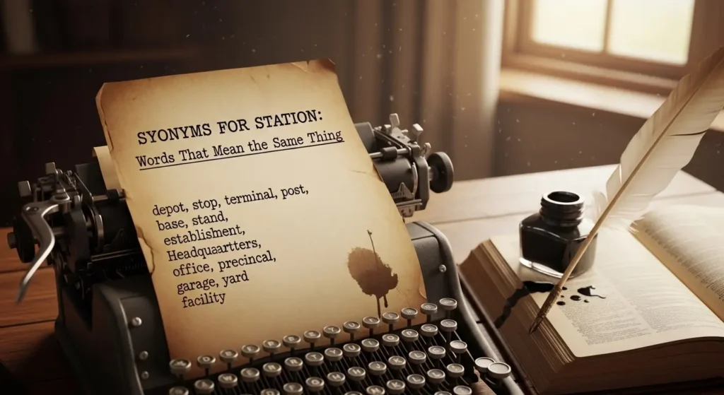 synonyms for station