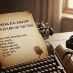 synonyms for station