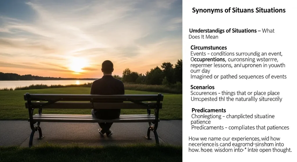 synonyms of situations
