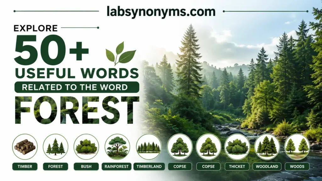 Explore 50+ useful words related to the word forest.