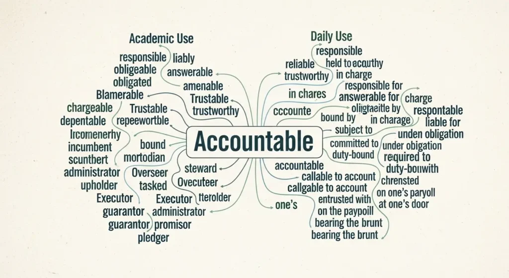 synonyms for accountable