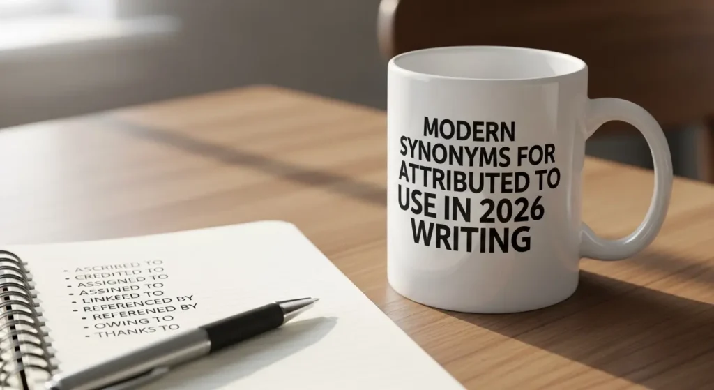 synonyms for attributed