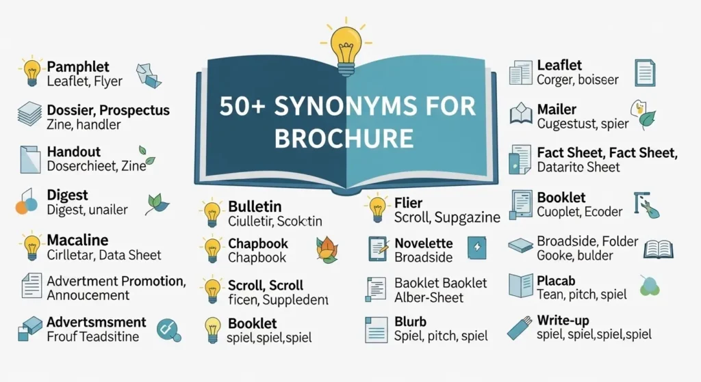 synonyms for brochure