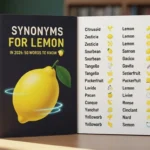 synonyms for lemon