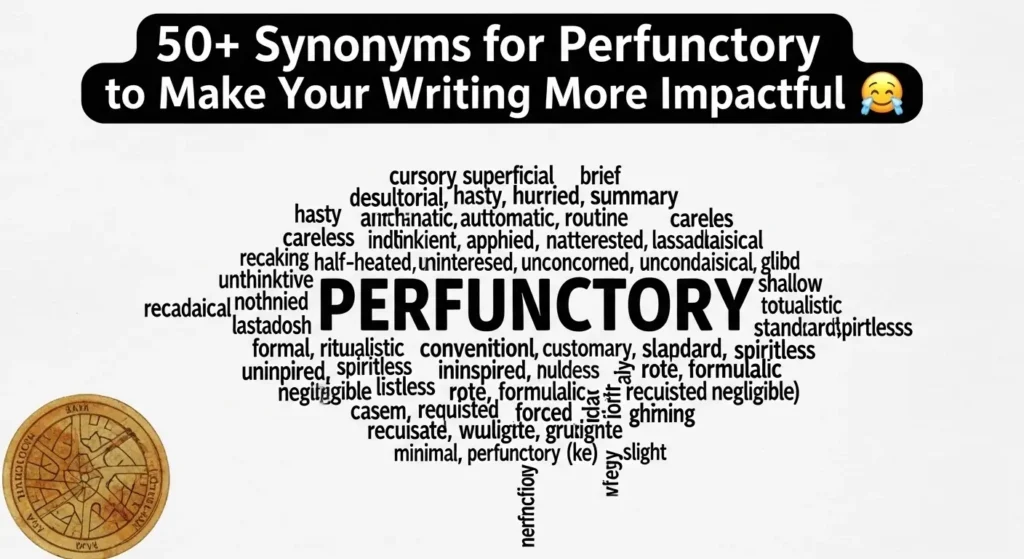 synonyms for perfunctory