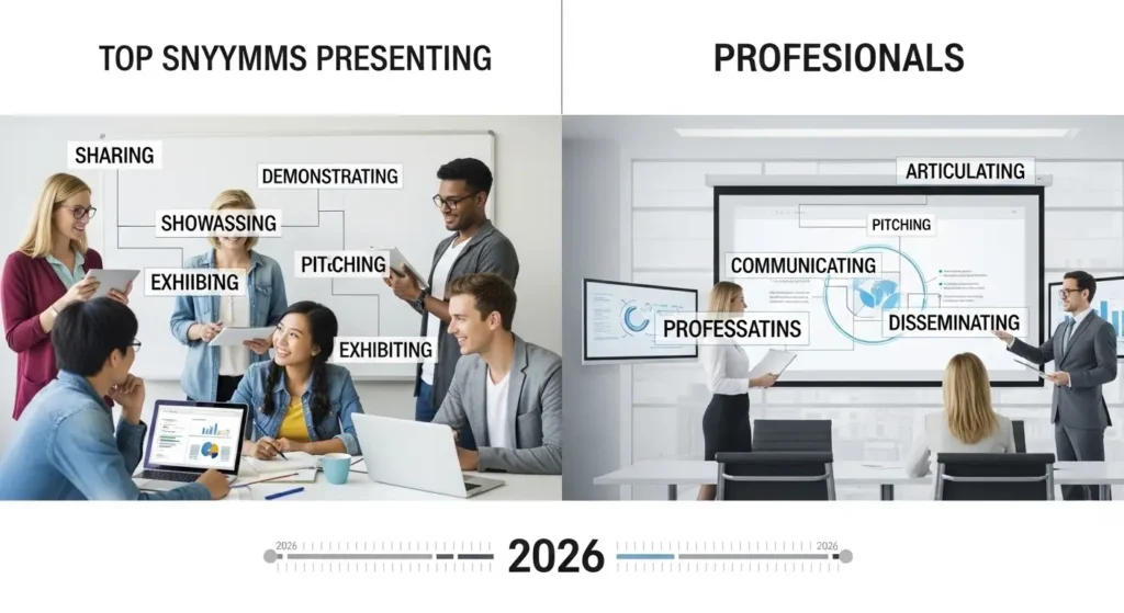 synonyms for presenting