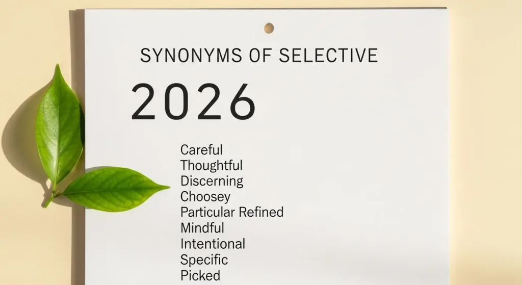 synonyms for selective