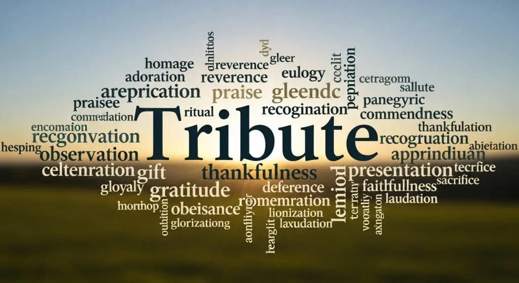 synonyms for tribute