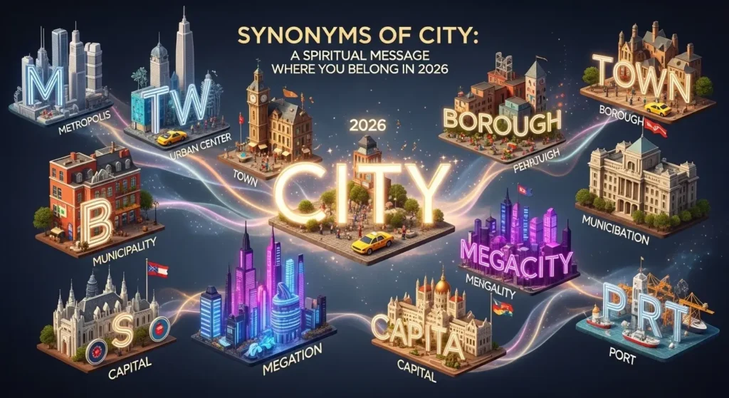 Synonyms of city