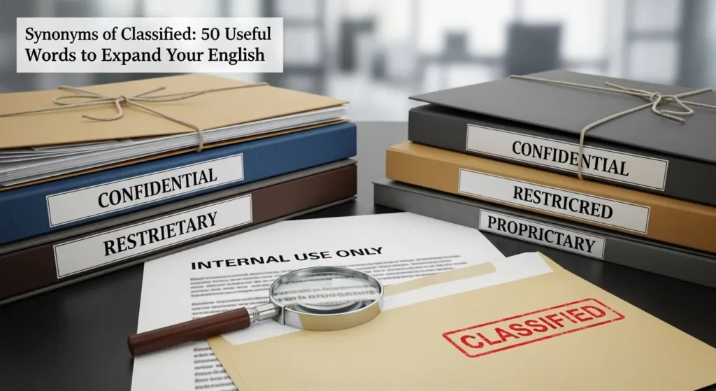 synonyms of classified