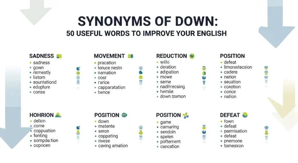 synonyms of down