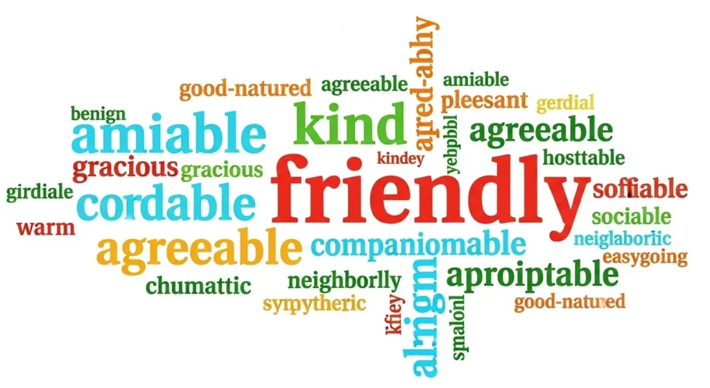 synonyms of friendly