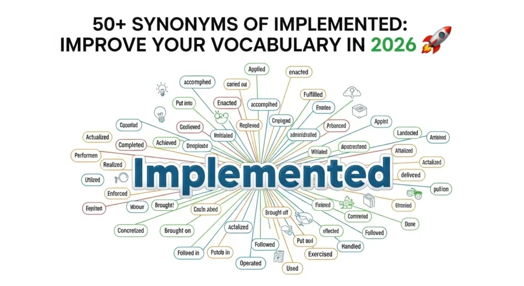 synonyms of implemented