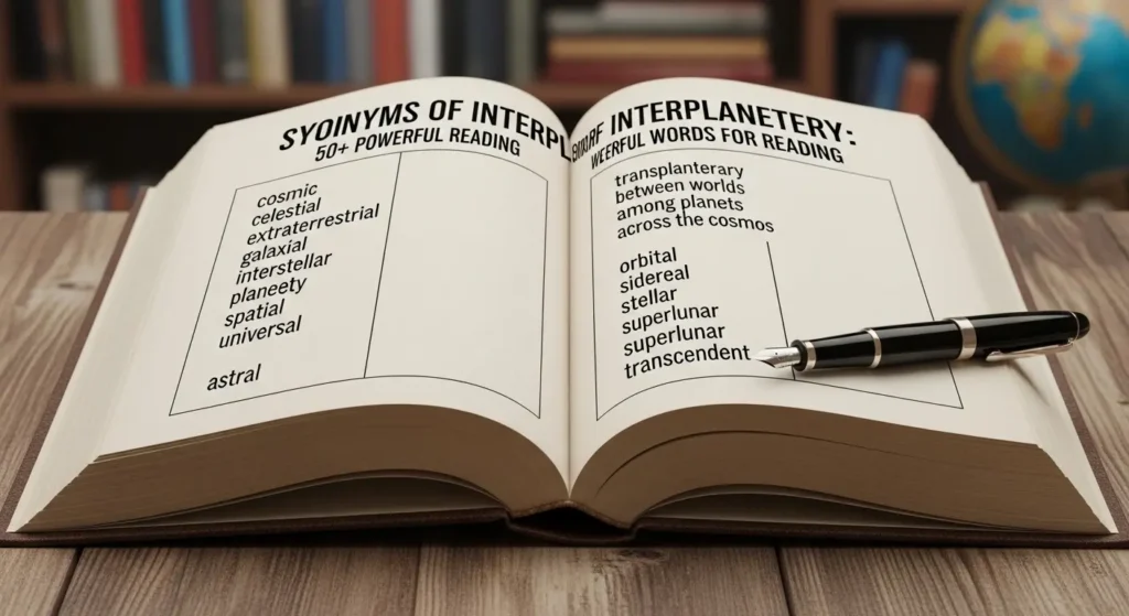 synonyms of interplanetary