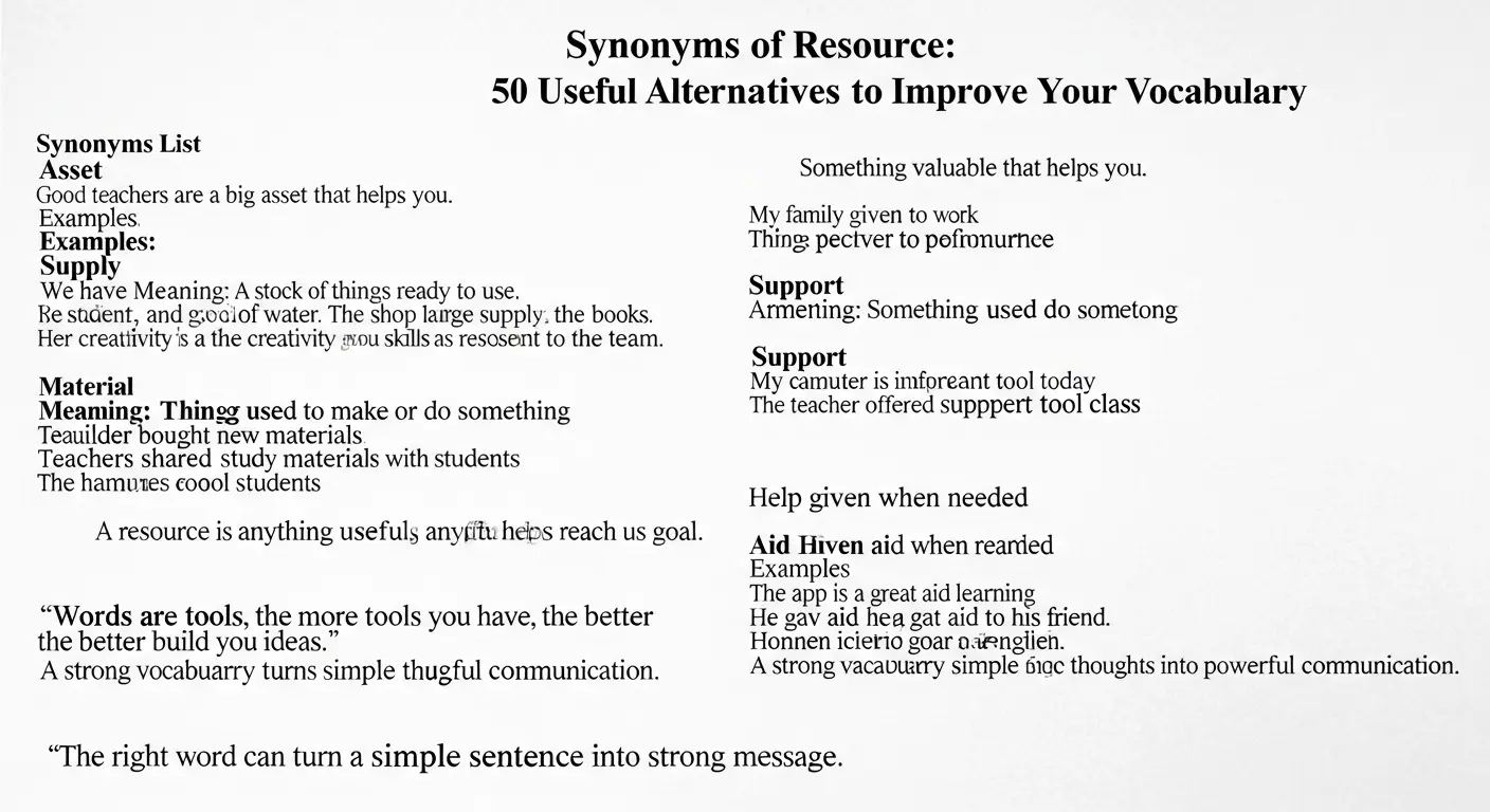 synonyms of resource