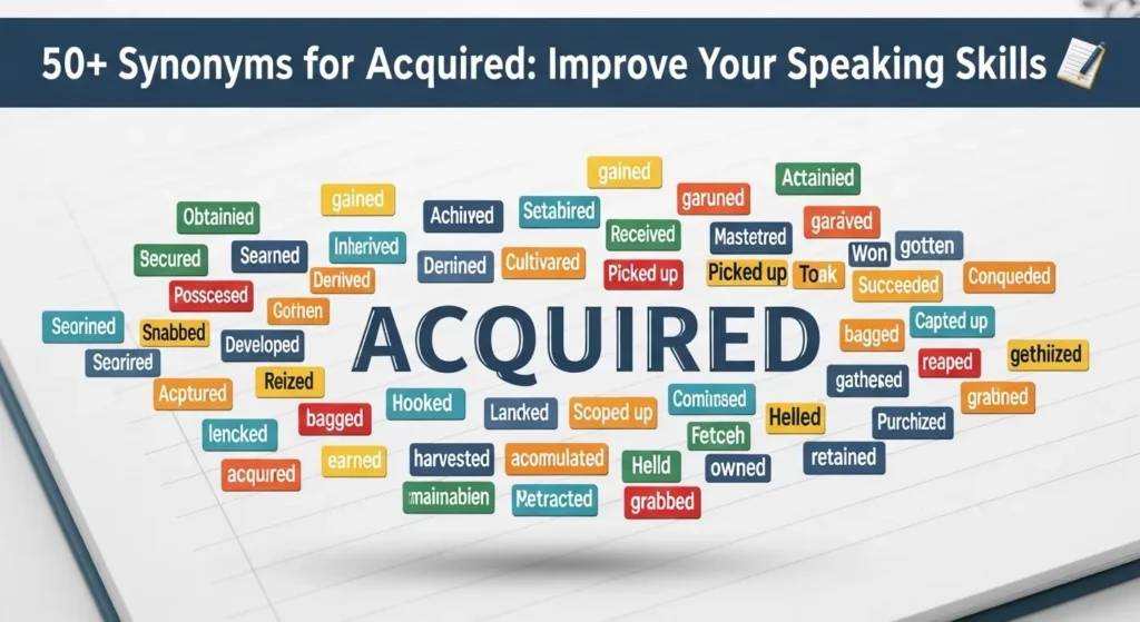 synonyms for acquired