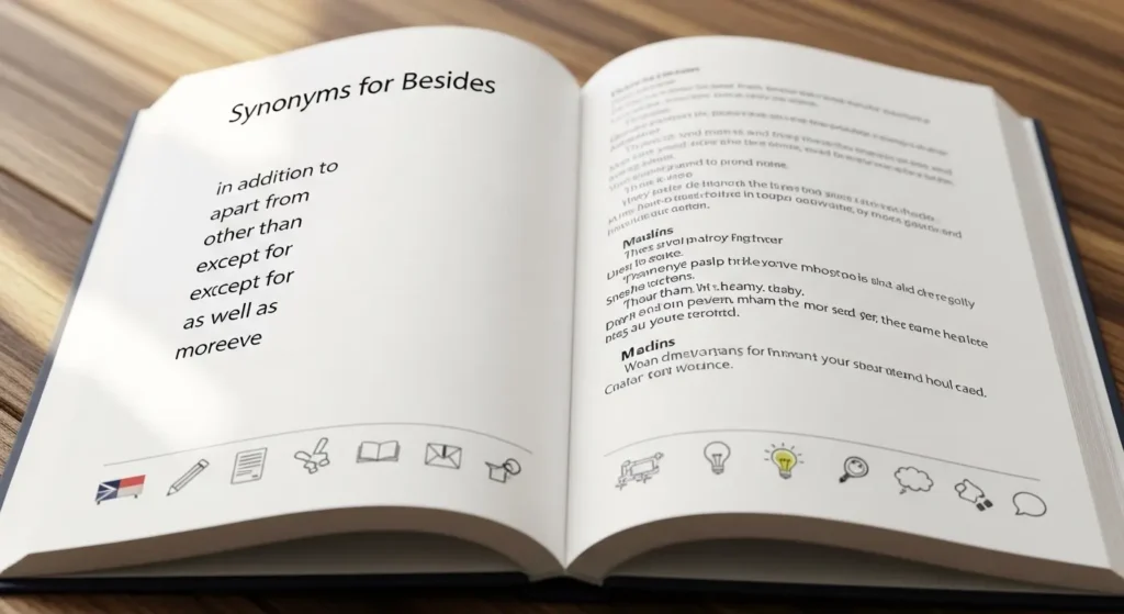 synonyms for besides