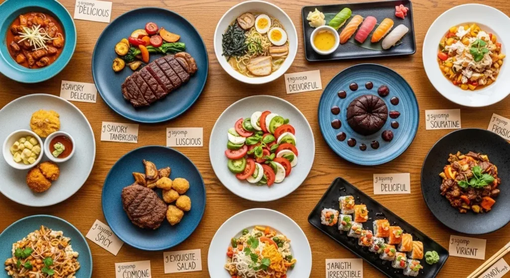 delicious food synonyms