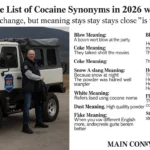 synonyms for cocaine