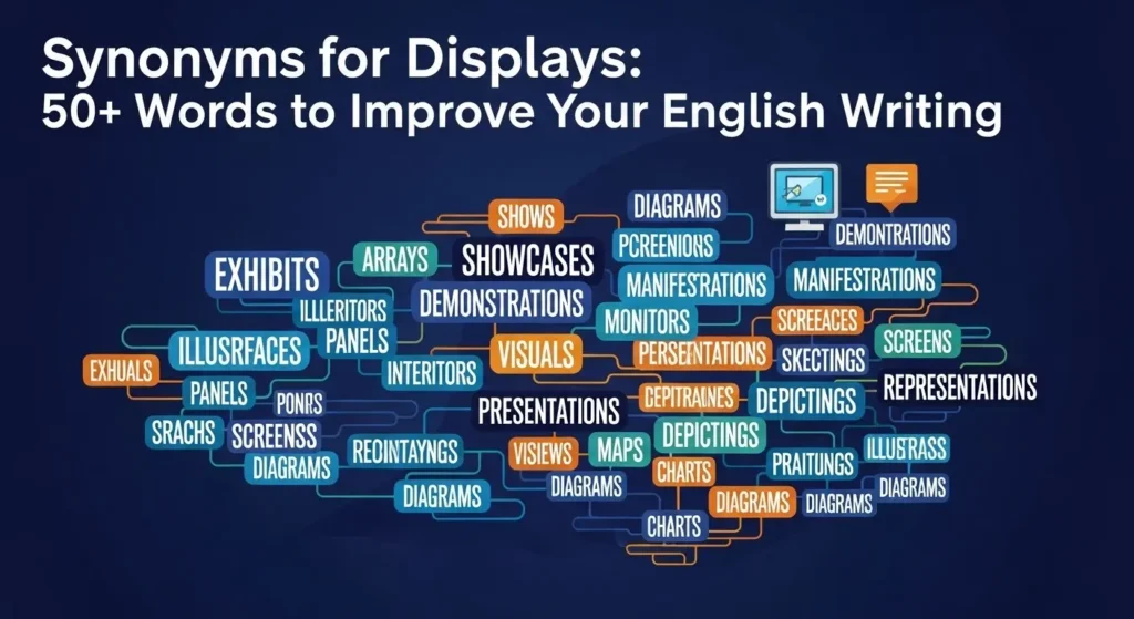 synonyms for displays