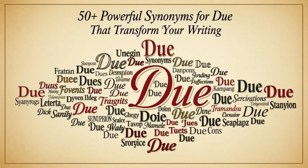 synonyms for due
