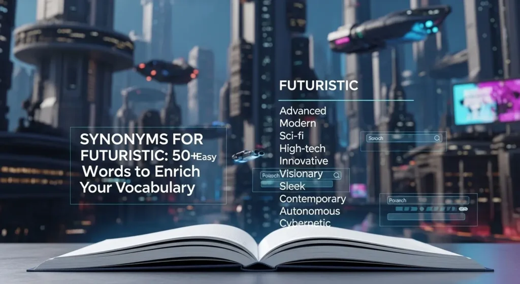 synonyms for futuristic