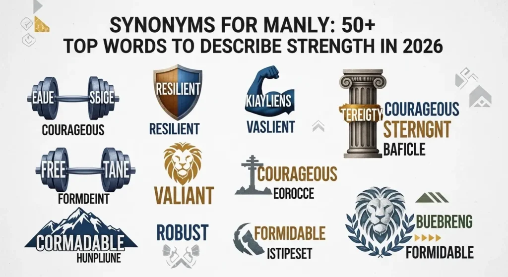 synonyms for manly