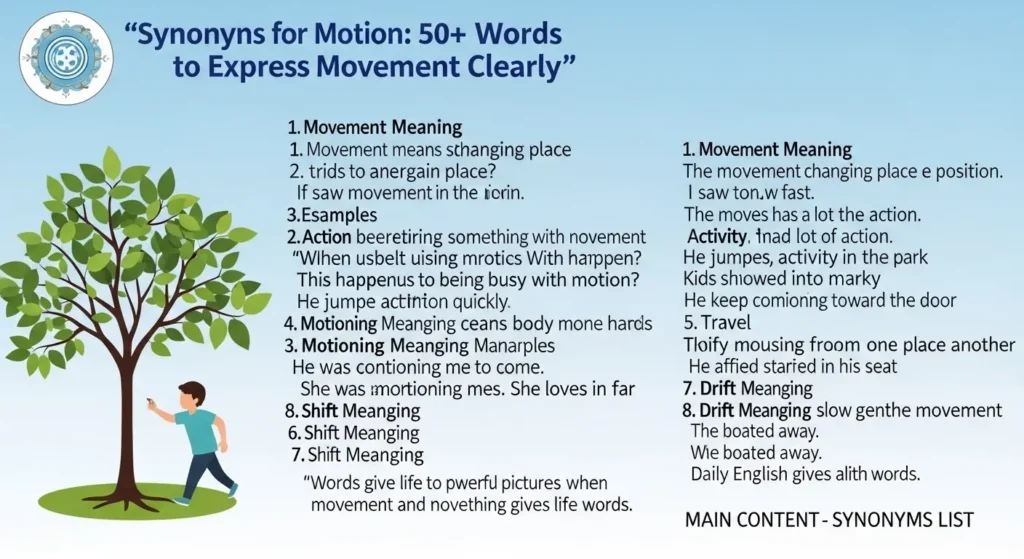 synonyms for motion