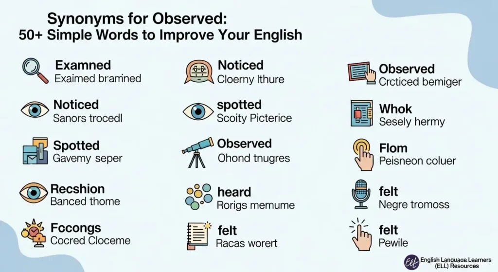 synonyms for observed
