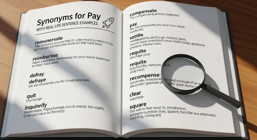 synonyms for pay