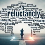 synonyms for reluctantly
