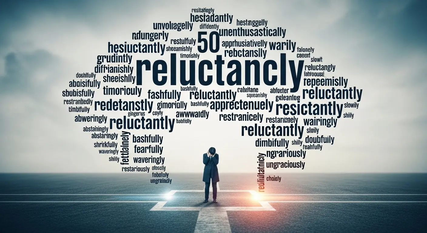 Reluctantly Example Synonyms for Reluctantly: 50 Words to Express Hesitation