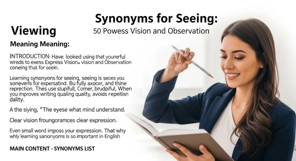 synonyms for seeing