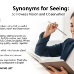synonyms for seeing