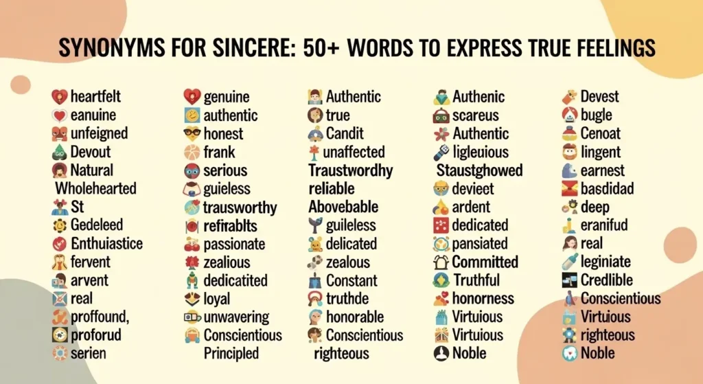 synonyms for sincere
