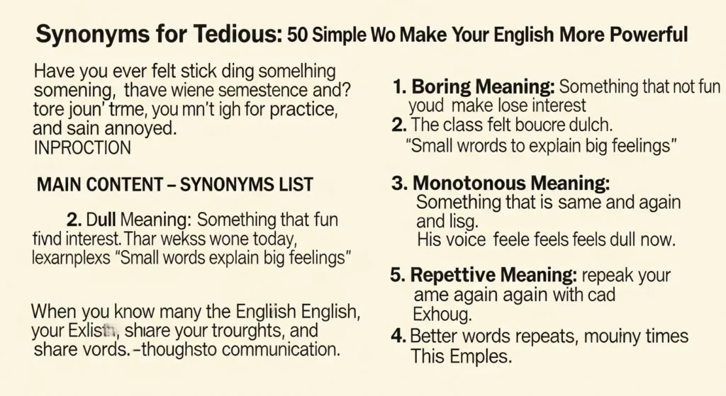 synonyms for tedious