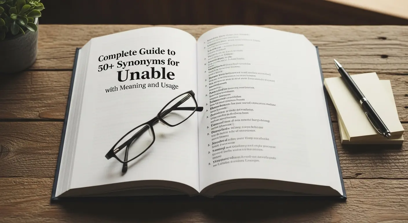 Guide to 50+ Synonyms for Unable with Meaning and Usage
