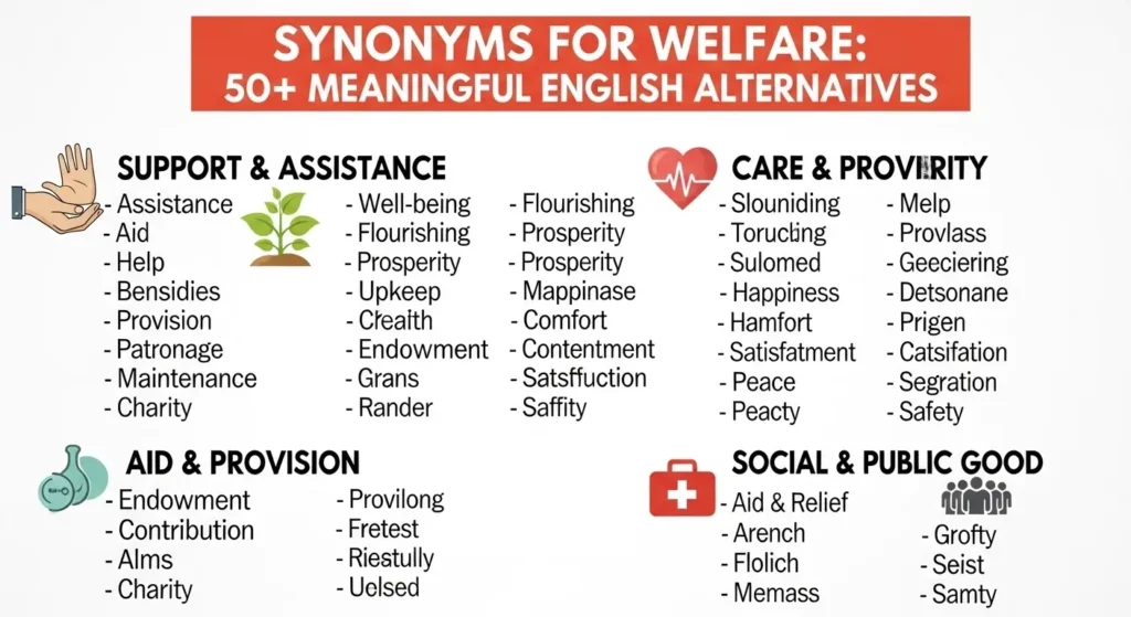 synonyms for welfare