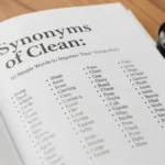 synonyms of clean