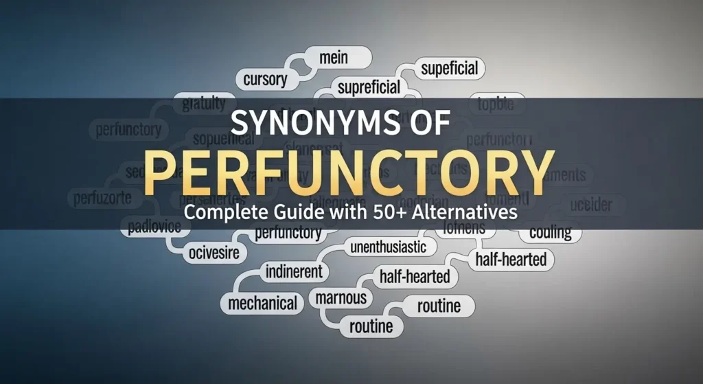 synonyms of perfunctory