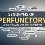 synonyms of perfunctory