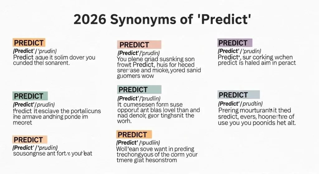 synonyms of predict