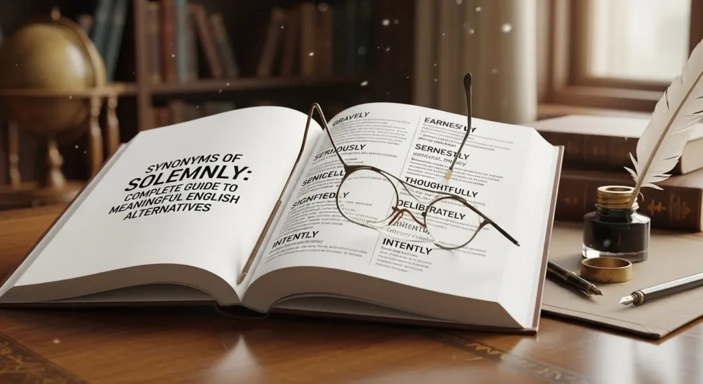 synonyms of solemnly