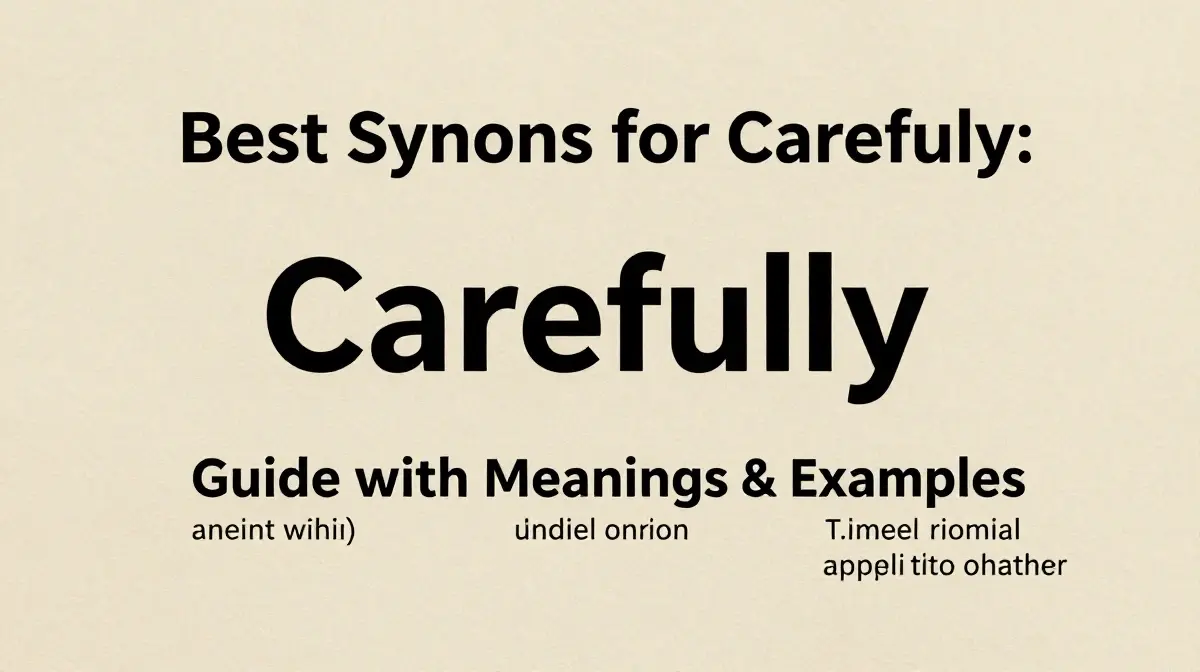 synonyms for carefully