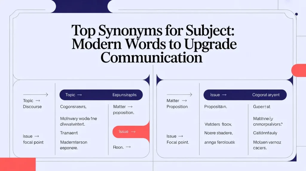 synonyms for subject