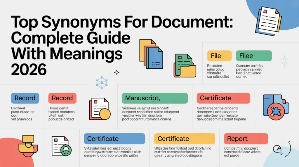 Top Synonyms for Document: Complete Guide with Meanings 2026