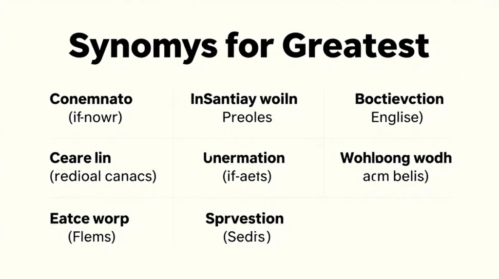 synonyms for greatest