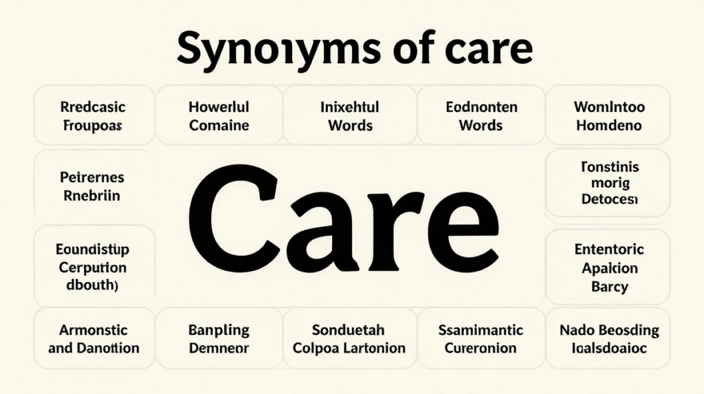 synonyms of care